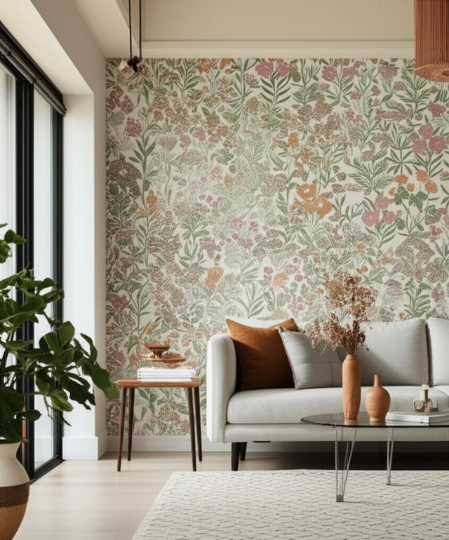 Äng Multi Scandinavian Floral Wallpaper by Boråstapeter – Schumacher 3972