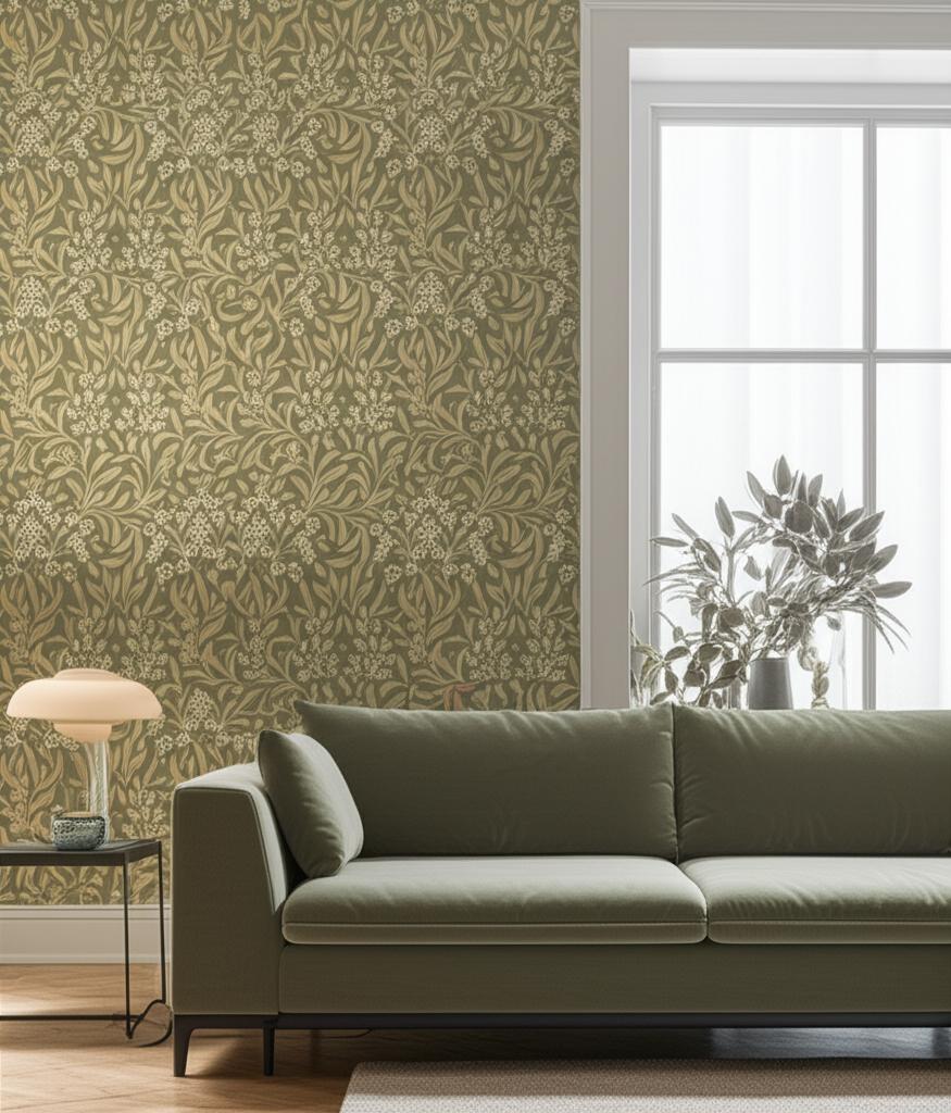 KRYDDHYLLAN Leaf by Boråstapeter Botanical Wallpaper – Schumacher 4183
