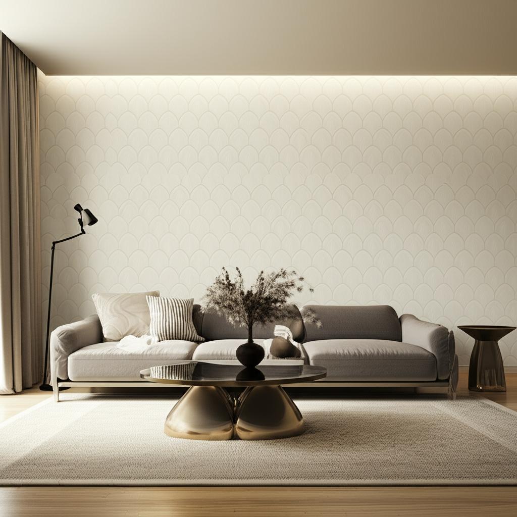 Golden Arches Stone and Gold by Boråstapeter Art Deco Wallpaper – Schumacher 4274