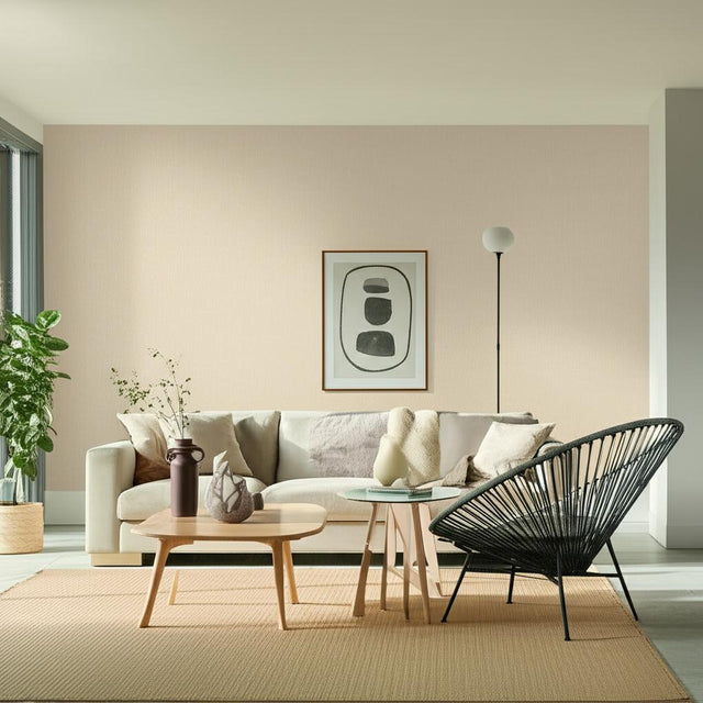 Linen Golden Linen by Boråstapeter Minimalist Scandinavian Wallpaper – Schumacher 4407