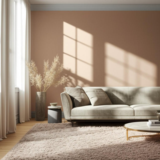 Linen Peach by Boråstapeter Minimalist Non-Woven Wallpaper – Schumacher 4432