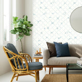 Linné Blue and Gold by Boråstapeter Rococo Floral Diamond Wallpaper – Schumacher 4506