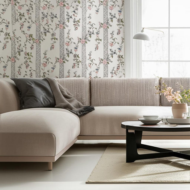 Slottsteatern Multi by Boråstapeter Classic Swedish Floral Wallpaper – Schumacher 4507