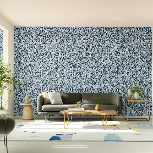 Johan Blue Splatter-Paint Wallpaper by Boråstapeter – Schumacher 4513