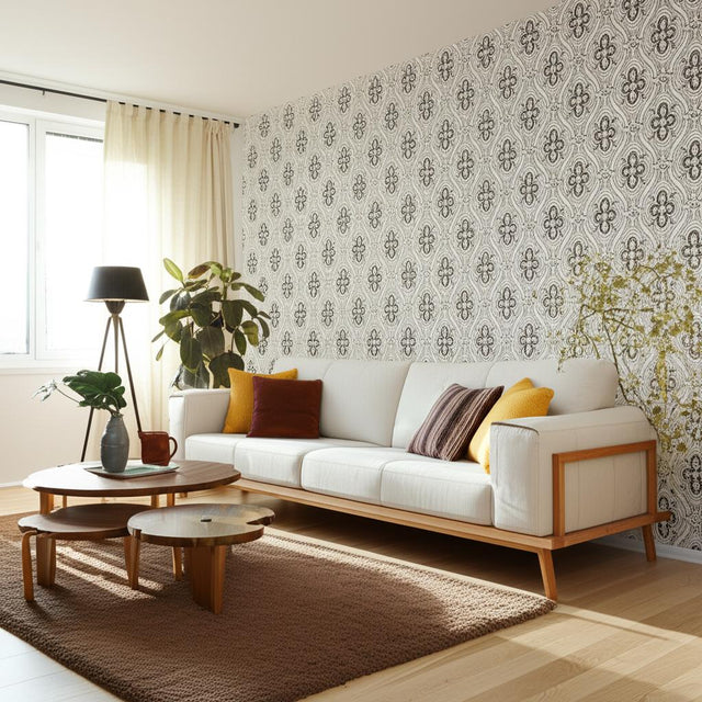 Pigkammaren Umber by Boråstapeter Classic Medallion Wallpaper – Schumacher 4525
