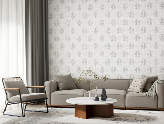 Pigkammaren Grey Medallion Wallpaper by Boråstapeter – Schumacher 4526