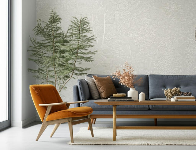 Northern Forest Ivory by Boråstapeter Scenic Wallpaper – Schumacher 4703