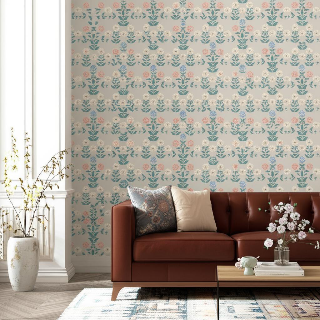 Sippor Multi by Boråstapeter Cheerful Scandinavian Floral Wallpaper – Schumacher 4812
