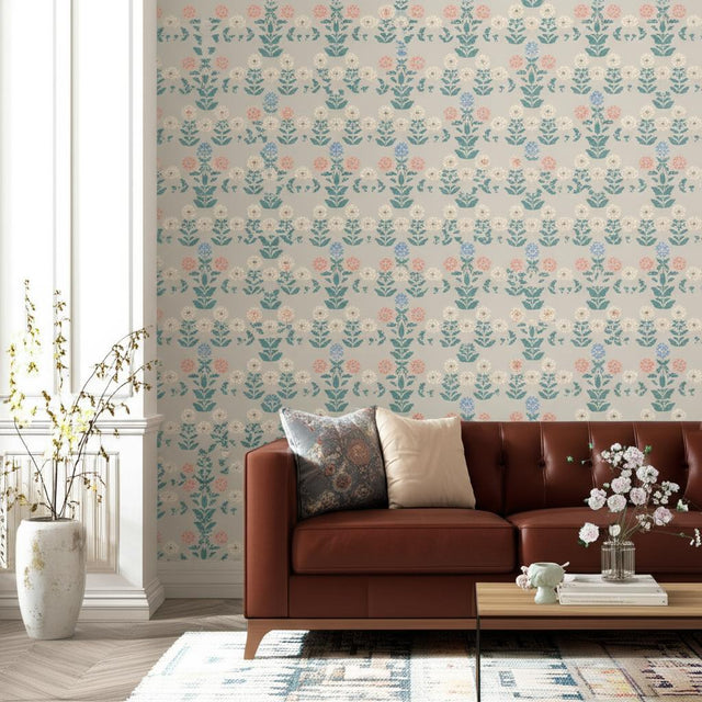 Sippor Multi by Boråstapeter Cheerful Scandinavian Floral Wallpaper – Schumacher 4812