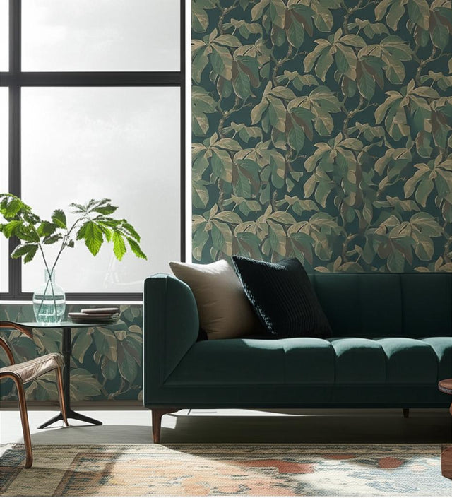 KASTANJ Spruce by Boråstapeter Large-Scale Botanical Wallpaper – Schumacher 4838