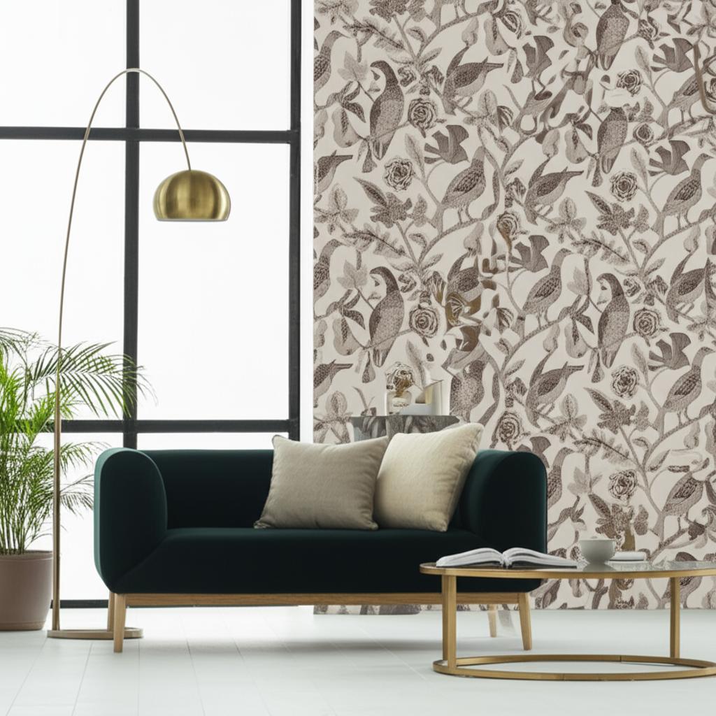 Katmandu Graphite by Schumacher Hand Screen Print Wallpaper – Perennial Favorites Collection 2700203