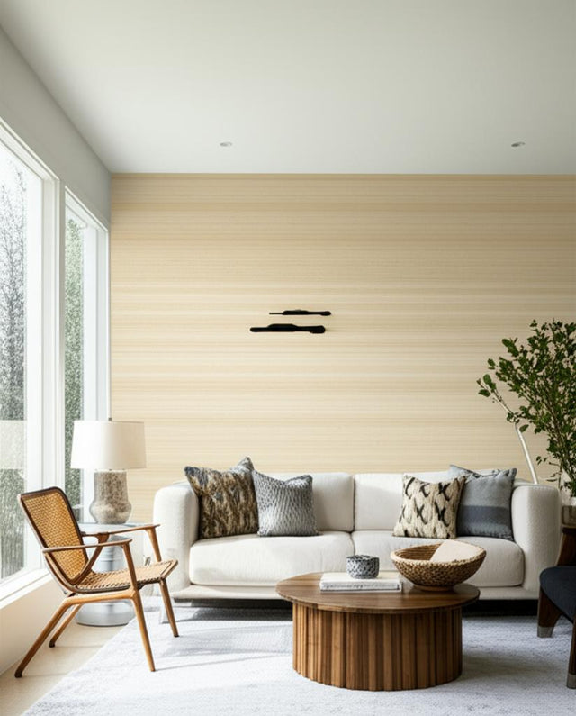 Shinnecock Dune by Schumacher Natural Non-Woven Wallcovering – Schumacher 2707190