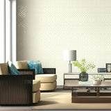 Imperial Trellis Alabaster by Schumacher Kelly Wearstler Geometric Trellis Wallpaper – Schumacher 2707211