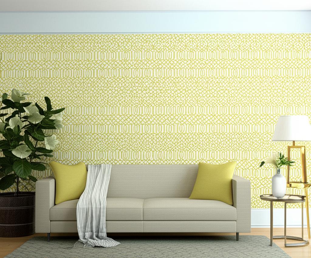 Imperial Trellis Citrine by Kelly Wearstler Schumacher Wallpaper – Schumacher 2707213