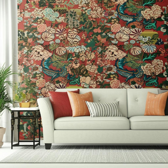 CHIANG MAI DRAGON Lacquer by Schumacher Iconic Chinoiserie Dragon Wallpaper – Schumacher 5001061