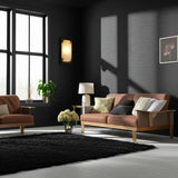 ONNA SISAL Black Natural Grasscloth Wallcovering – Schumacher 5002195