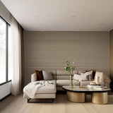 KAJI SILK Brown Natural Grasscloth Wallpaper – Schumacher 5002312