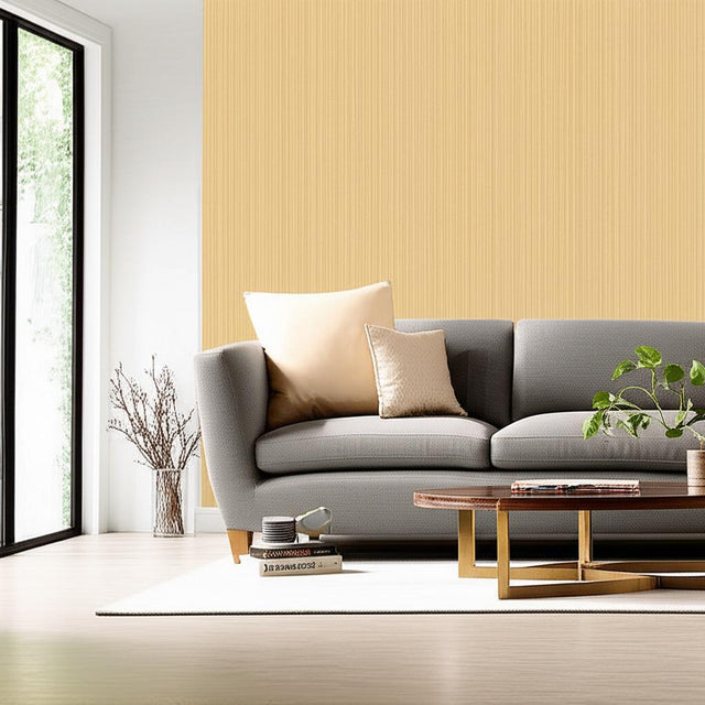 Sanford Strie Camel by Schumacher Simply Charming Collection Wallpaper – Schumacher 5002433