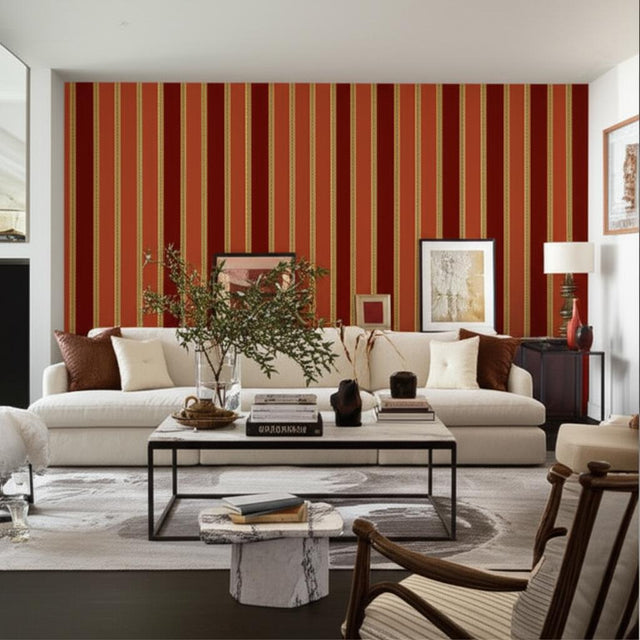 Valais Stripe Lacquer by Schumacher Essential Collection Wallpaper – Schumacher 5002473