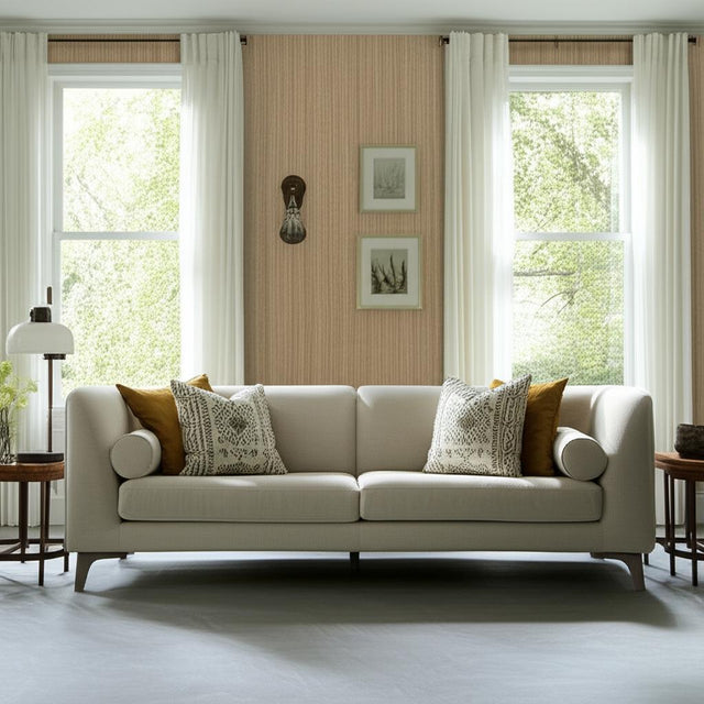Nami Rushcloth Cork by Schumacher Natural Textured Wallcovering – Schumacher 5002860