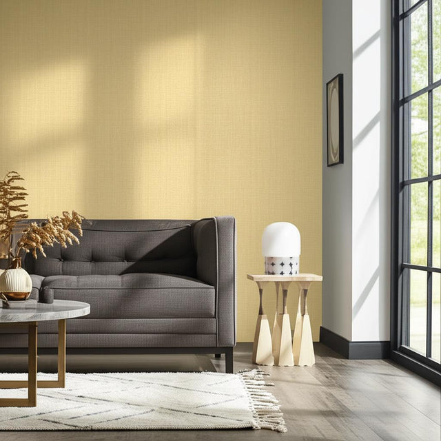 Goza Weave Wheat by Schumacher Natural Textured Basketweave Wallpaper – Schumacher 5002990