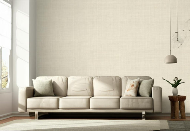 Karami Weave Rice by Schumacher Woven Textured Wallpaper – Quiet Beauty Collection 5003010