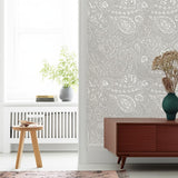 Paisley Print Grey by Schumacher Hand Screen Wallpaper – Schumacher 5003190