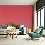Shake It Up Raspberry Gloss by Schumacher Modern Geometric Wallpaper – Schumacher 5003232