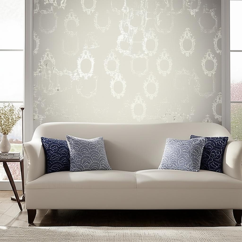 Go Baroque Mirror by Schumacher Ornate Baroque Frame Metallic Wallpaper – Schumacher 5003291