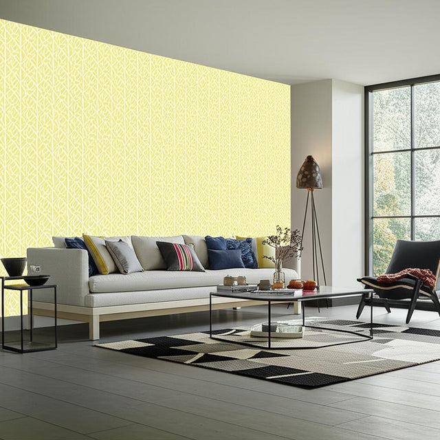 Zimba Soft Chartreuse by Schumacher Modern Abstract Wallpaper – Schumacher 5003301