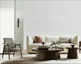 Zimba Fog by Schumacher Hand-Printed Geometric Wallpaper – Schumacher 5003304