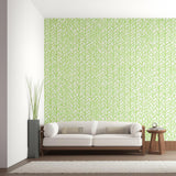 Zimba Lawn by Schumacher Hand-Printed Geometric Green Wallpaper – Schumacher 5003306