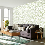 Twiggy Green by Schumacher Moon River Collection Hand Screen Printed Wallpaper – Schumacher 5003345