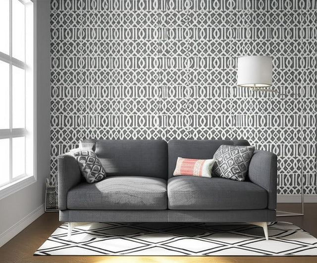 Imperial Trellis Charcoal by Kelly Wearstler Schumacher Wallpaper – Schumacher 5003361