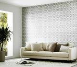 Imperial Trellis Silver by Schumacher – Kelly Wearstler Geometric Trellis Wallpaper 5003362