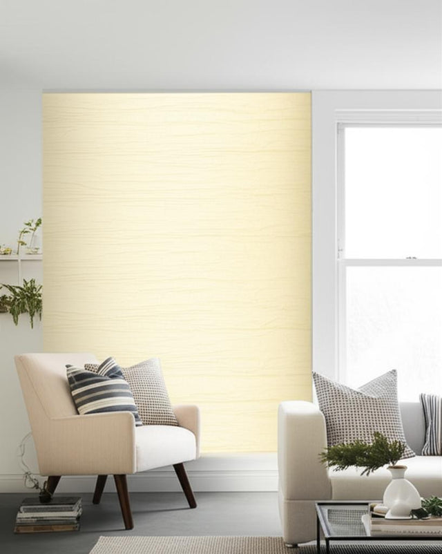 VELA Ivory Handcrafted Non-Woven Wallcovering – Schumacher 5003400