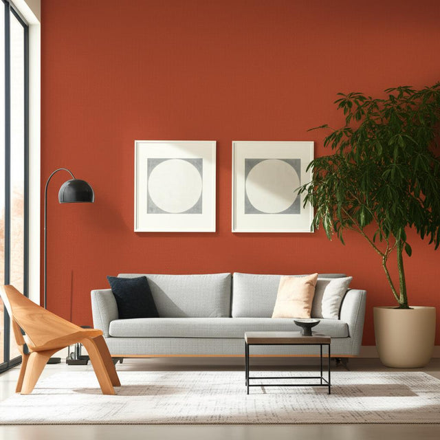 Stratus Russet Embossed Vinyl Wide-Width Wallcovering – Schumacher 5003453
