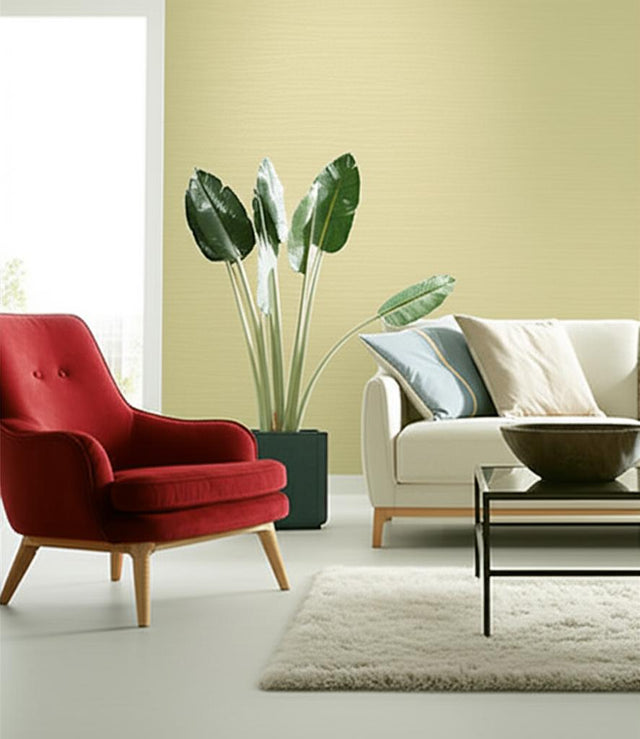 Linyi Ground Celery by Schumacher Subtle Textured Green Wallpaper – Atelier Collection 5003591