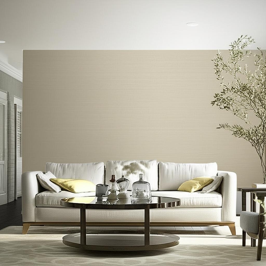 Linyi Ground Mist by Schumacher Textured Washable Wallpaper – Schumacher 5003592