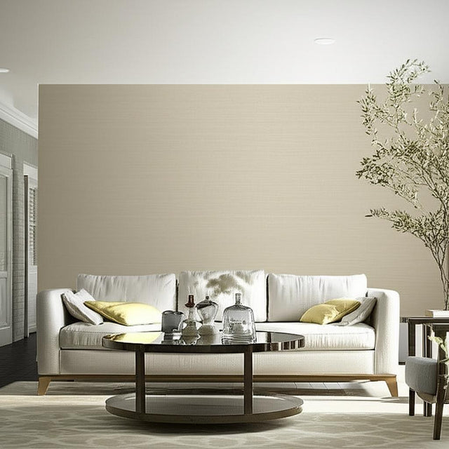 Linyi Ground Mist by Schumacher Textured Washable Wallpaper – Schumacher 5003592