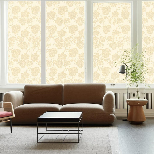 Albero Floreale Damask Bisque by Schumacher Elegant Floral Damask Wallpaper – Schumacher 5003623