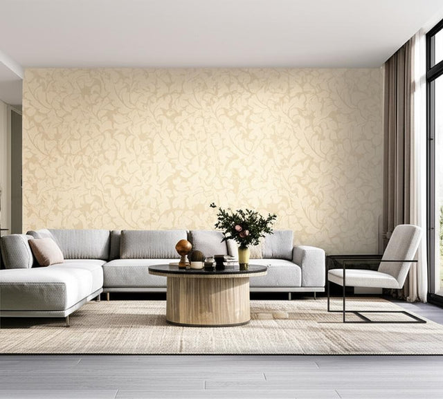 Tolomei Damask Cream by Schumacher Classic Non-Woven Wallcovering – Schumacher 5003690