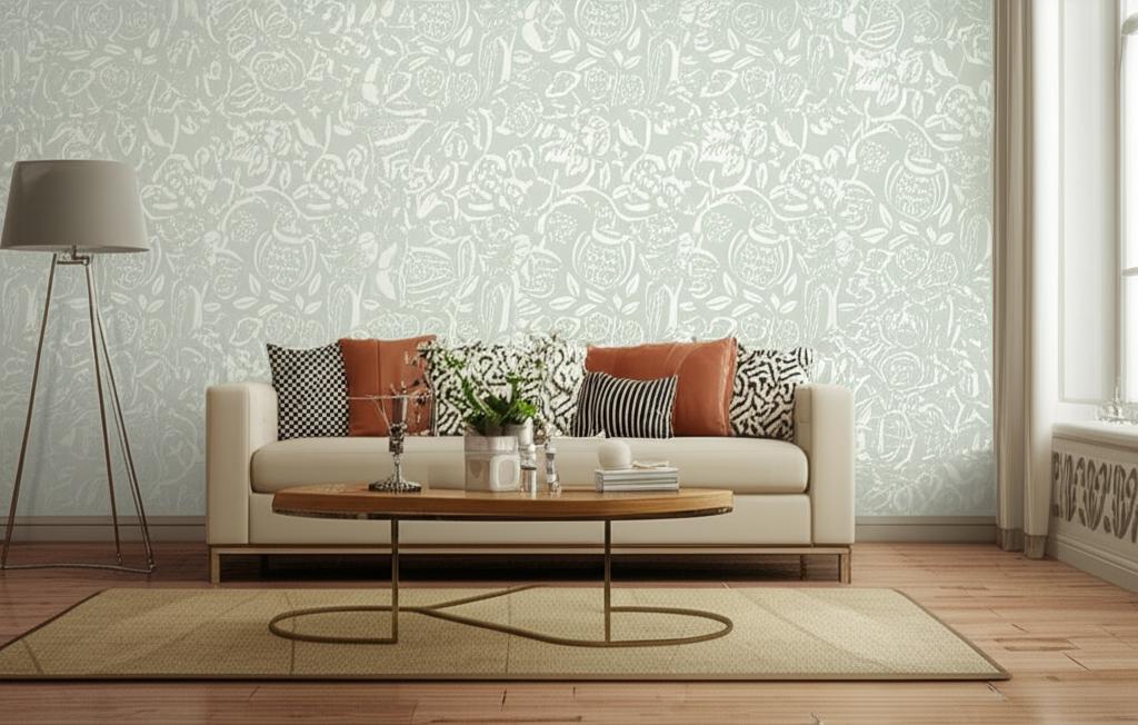 UCCELLO Aqua by Schumacher Botanical Wallpaper – PALAZZO Collection 5003713