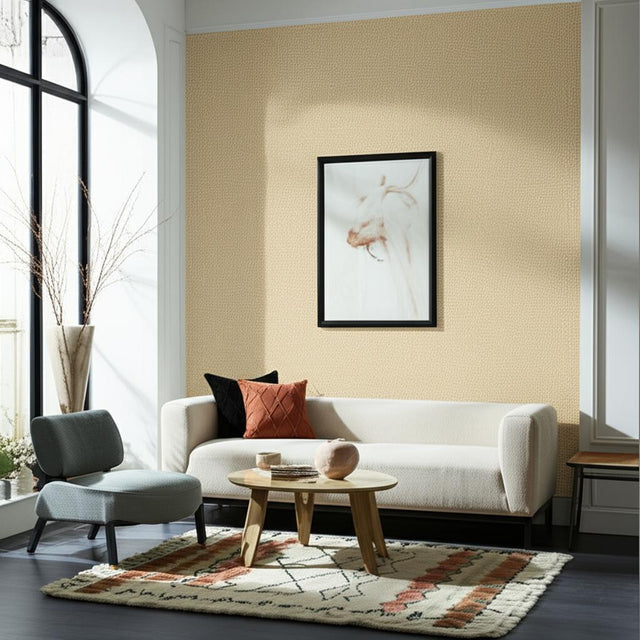 Masaccio Ground Camel by Schumacher Hand-Screened Crackle Texture Wallcovering – Schumacher 5003764