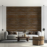 Katmai Mineral by Schumacher Luxe Hand-Applied Feather Stripe Wallcovering Panel – Schumacher 5003870