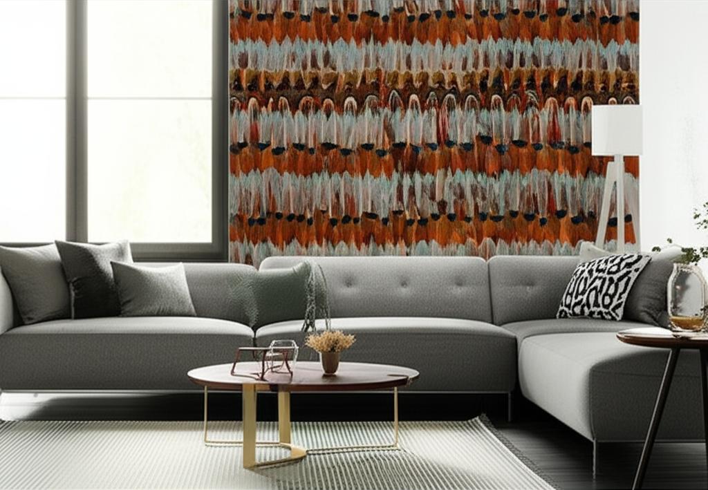Wildwood Jewel by Schumacher Luxurious Feather Wallcovering Panel – Schumacher 5003900
