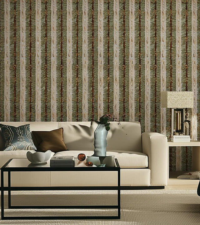 Niagara Patina by Schumacher Luxe Feather Wallcovering – Schumacher 5003920