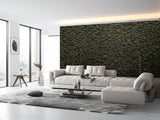 Emerald Bay Peacock by Schumacher Luxurious Hand-Applied Feather Wallcovering Panel – Schumacher 5003940