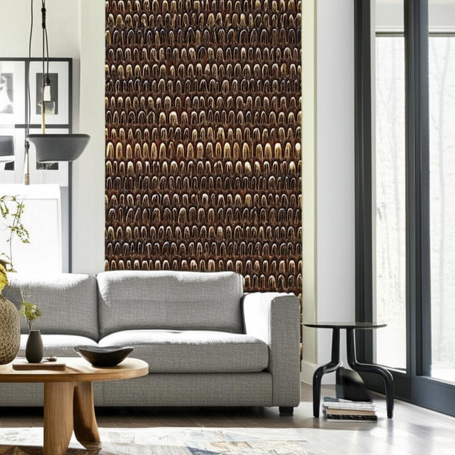 Caumsett Sable by Schumacher Luxe Feather Wallcovering Panel – Schumacher 5003970