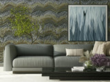 Clearwater Blue Heron by Schumacher Luxe Feather Wallcovering Panel – Schumacher 5004020